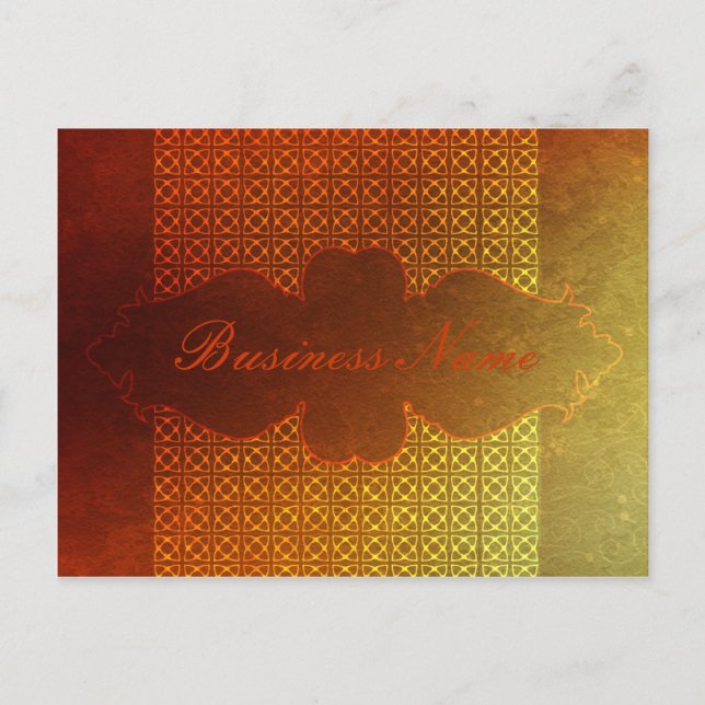 Orange Contemporary Celtic Pattern Postcard (Front)