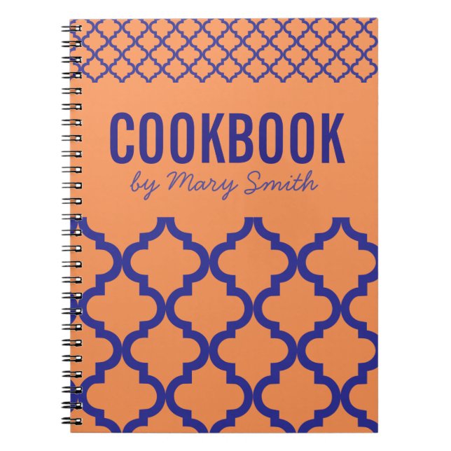 Orange CookBook With Custom Cover Notebook (Front)
