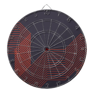 Orange cool simple trendy decorative illustration dartboard