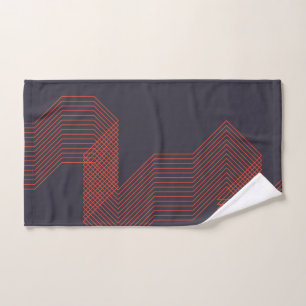 Orange cool simple trendy decorative illustration hand towel