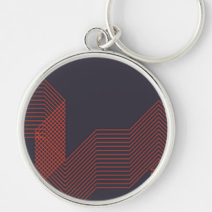Orange cool  simple trendy decorative illustration key ring