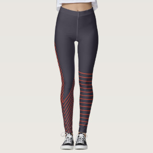 Orange cool simple trendy decorative illustration leggings