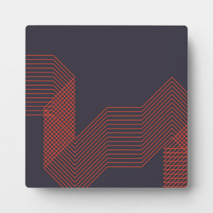 Orange cool simple trendy decorative illustration plaque