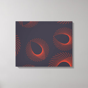 Orange, cool, trendy, geometric eye abstraction canvas print