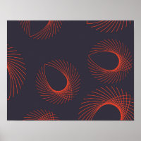 Orange, cool, trendy, geometric eye abstraction