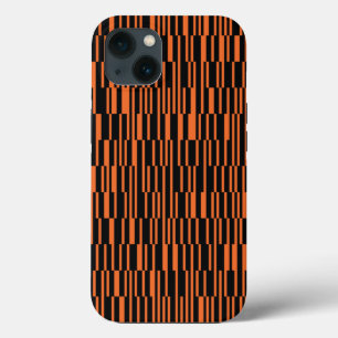 Orange, cool, trendy, modern geometric graphic art iPhone 13 case