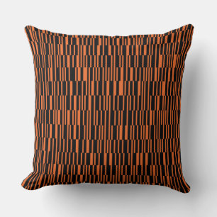 Orange, cool, trendy, modern geometric graphic art cushion