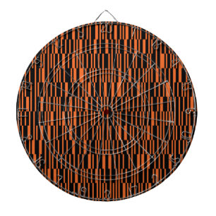 Orange, cool, trendy, modern geometric graphic art dartboard