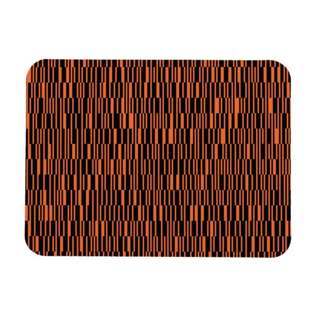 Orange, cool, trendy, modern geometric graphic art magnet (Horizontal)