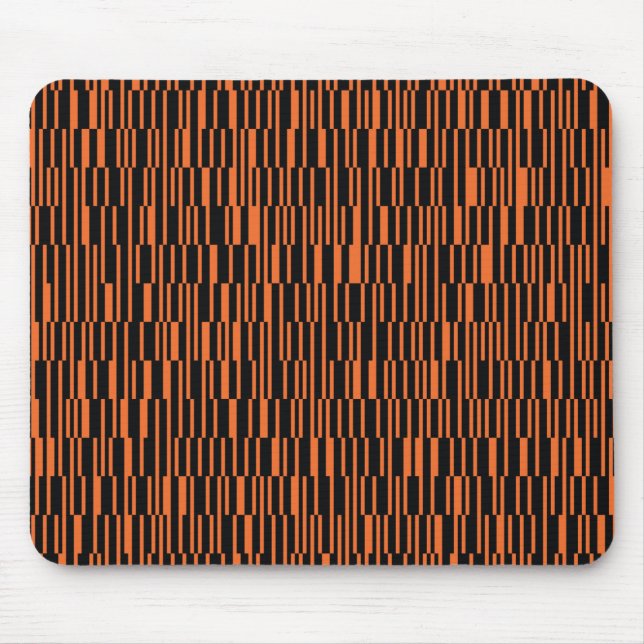 Orange, cool, trendy, modern geometric graphic art mouse pad (Front)