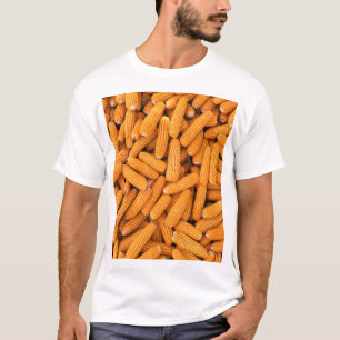 Orange Corn Cob: Harvest Agriculture Background T-Shirt