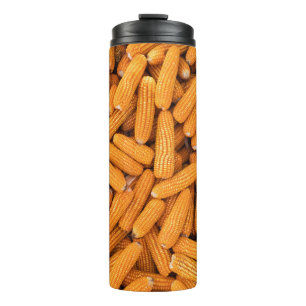 Orange Corn Cob: Harvest Agriculture Background Thermal Tumbler