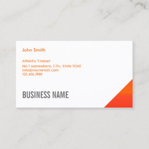 Orange Corner Athletic Trainer Business Card