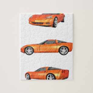 Orange Corvette: Jigsaw Puzzle