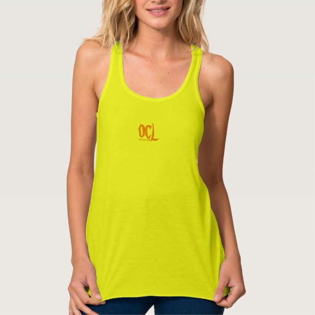 Orange Couch Lounge Women's Racer Back Tank Top (Front)