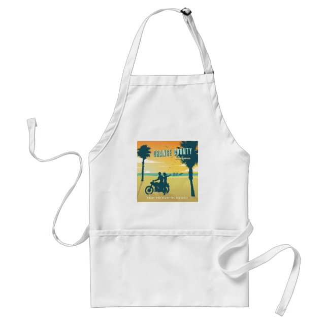 Orange County, California Beaches Standard Apron (Front)