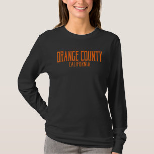 Orange County California Ca Vintage Text Orange Pr T-Shirt