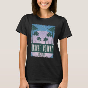 Orange County California CA Vintage Vaporwave Retr T-Shirt