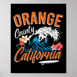 Orange County California Ocean Surfing The Beaches Poster