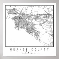 Orange County California Street Map