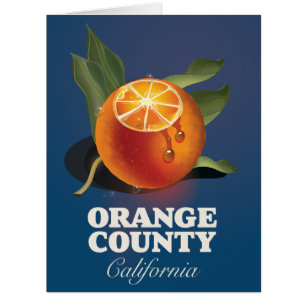 Orange County California travel poster. 