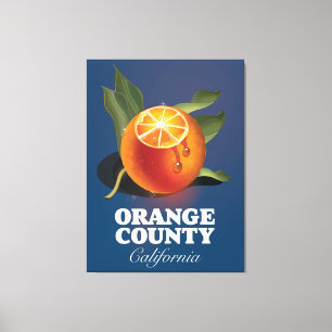 Orange County California travel poster.  Canvas Print