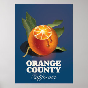 Orange County California travel poster. Poster