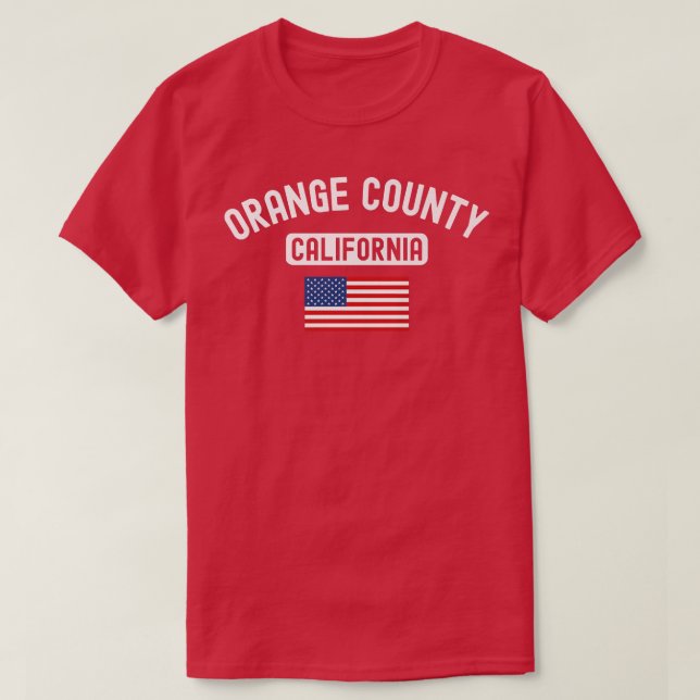 Orange County California USA Flag Cali Bear Retro  T-Shirt (Design Front)