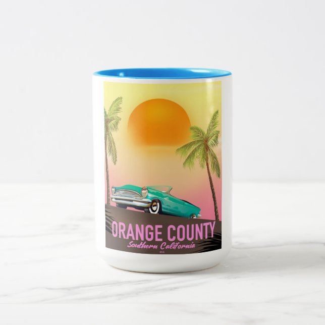 orange county California USA Two-Tone Coffee Mug (Center)