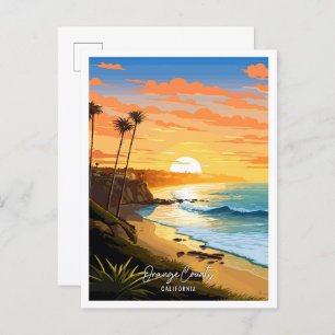 Orange County California Vintage Travel Postcard