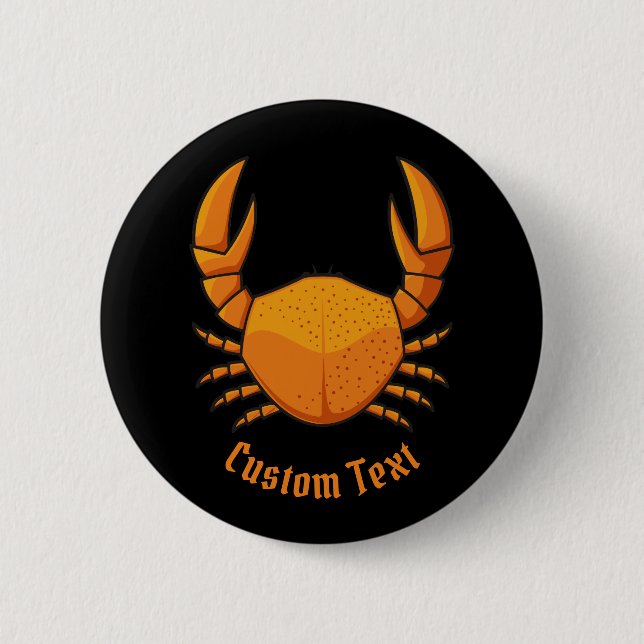 Orange Crab 6 Cm Round Badge (Front)