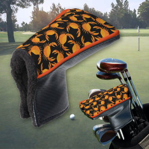 Orange Crab Background Golf Head Cover