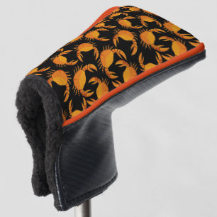 Orange Crab Background Golf Head Cover