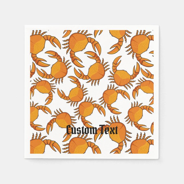 Orange Crab Background Napkin (Front)