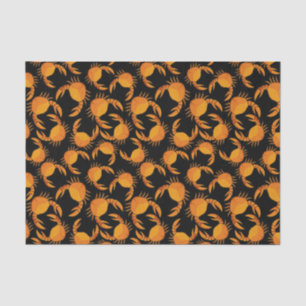 Orange Crab Background Tissue Paper