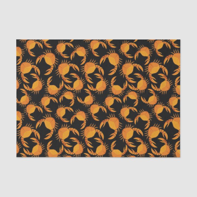 Orange Crab Background Tissue Paper (Front)