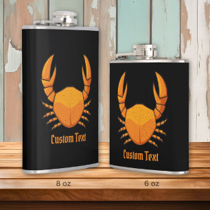 Orange Crab Hip Flask