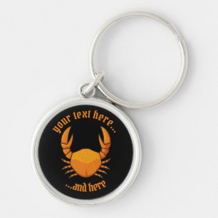 Orange Crab Key Ring
