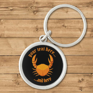 Orange Crab Key Ring