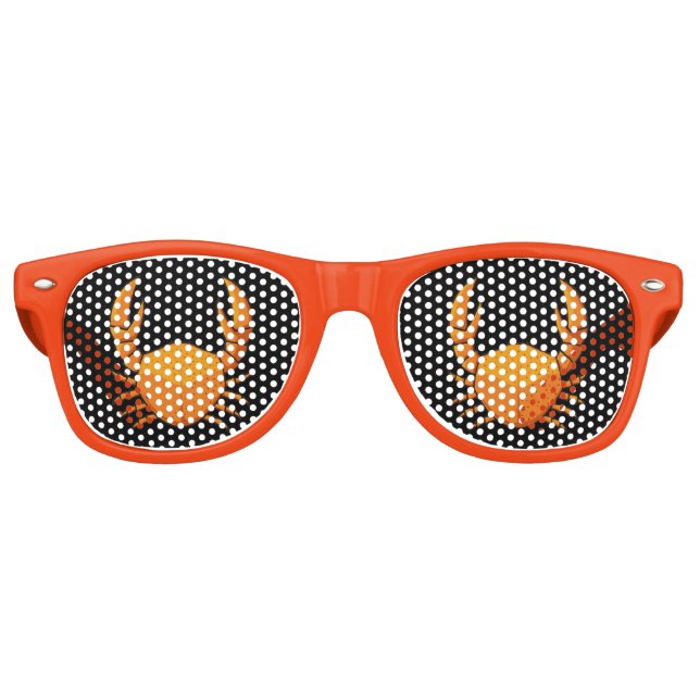Orange Crab Retro Sunglasses (Front)