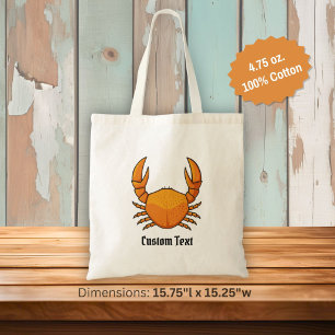 Orange Crab Tote Bag