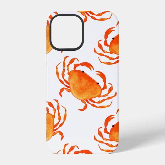 Orange crabs seamless pattern iPhone case (Back)