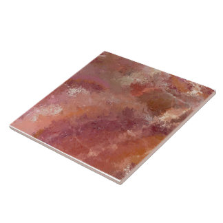 Orange Crackle Pastel Ceramic Tile