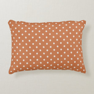 Orange Cream Dots Glitter Decorative Cushion