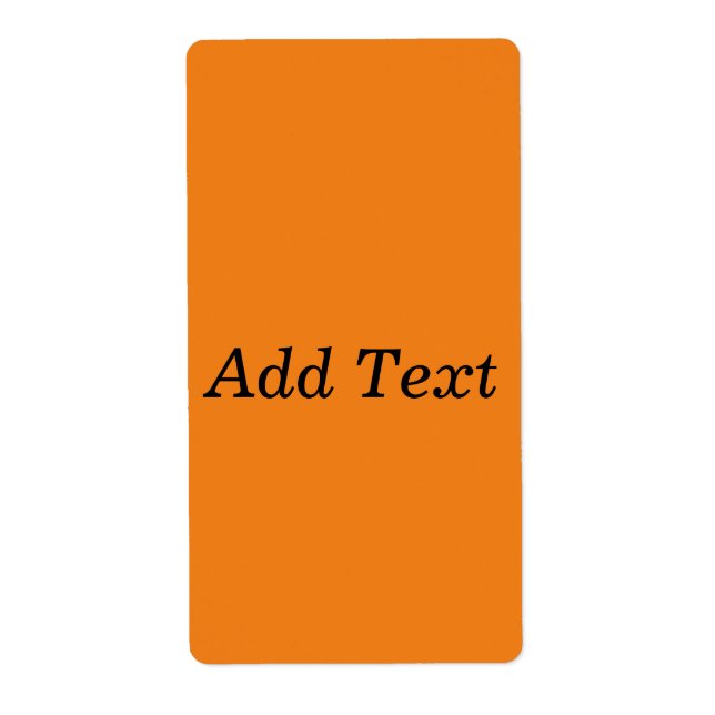 Orange Create Your Own Add Text Custom (Front)