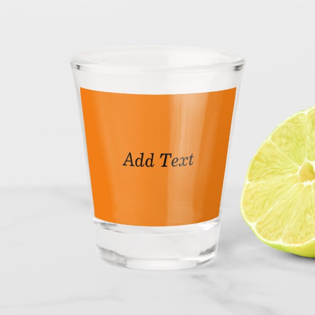 Orange Create Your Own Add Text Custom Shot Glass (Front)