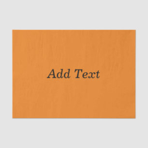 Orange Create Your Own Add Text Custom Tissue Paper