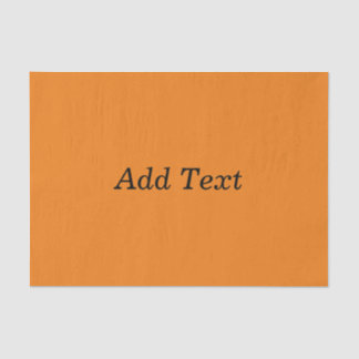 Orange Create Your Own Add Text Custom Tissue Paper