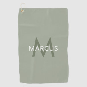 Orange Create Your Own Personalised Light Green Golf Towel