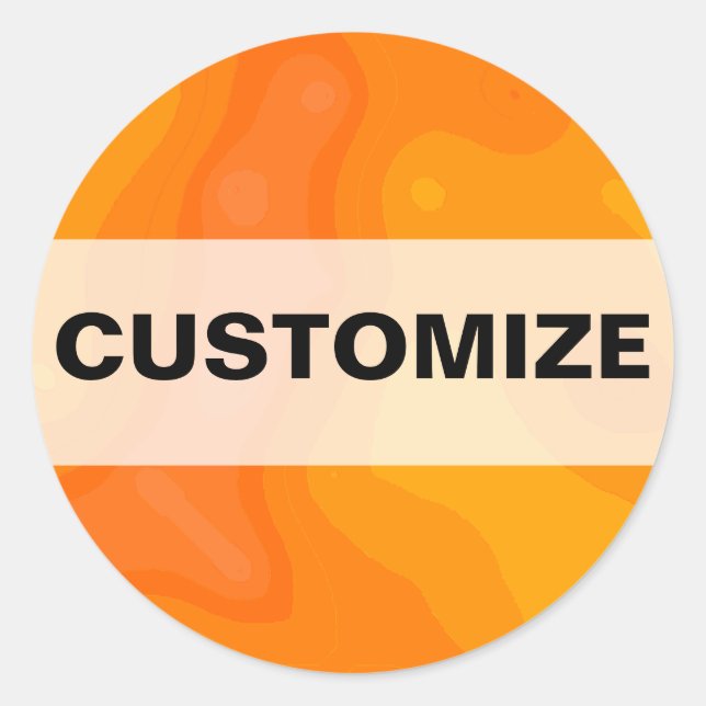 Orange Creme Classic Round Sticker (Front)